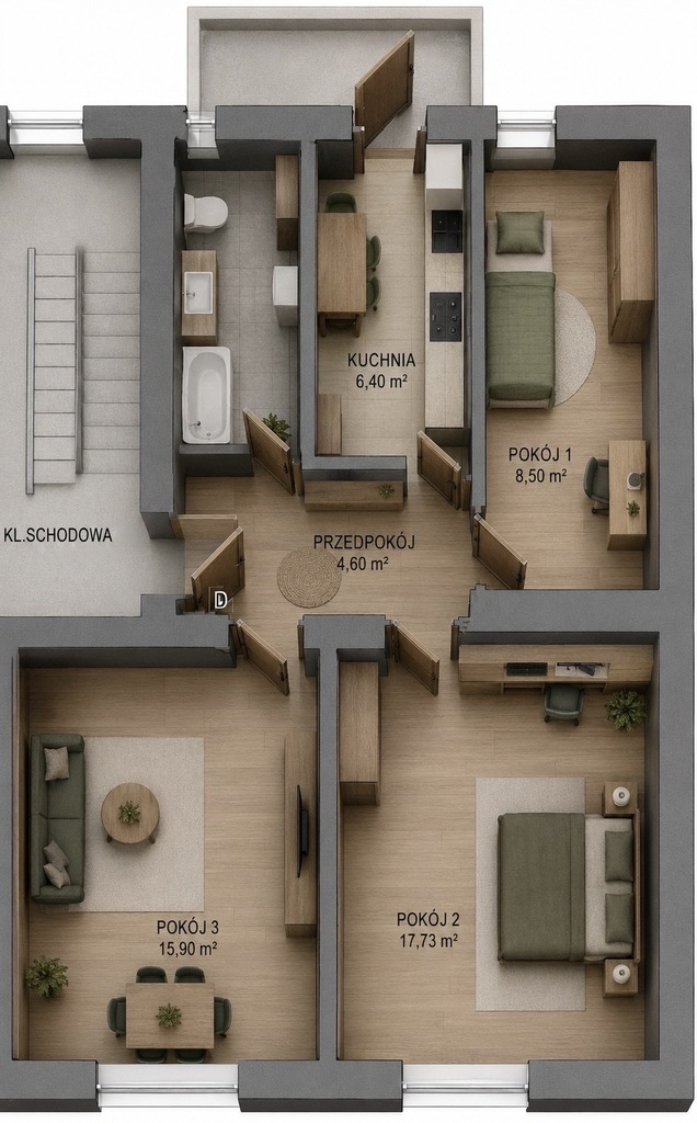 OKAZJA! 3 POKOJE Z BALKONEM, SUPER LOKALIZACJA