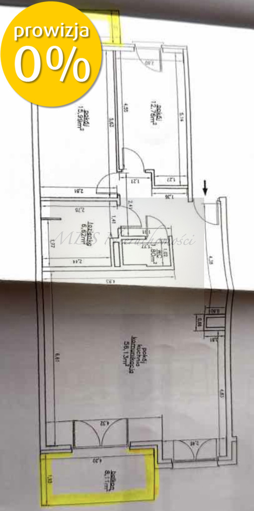 wygodny apartament w Miasteczku, 2 sypialnie