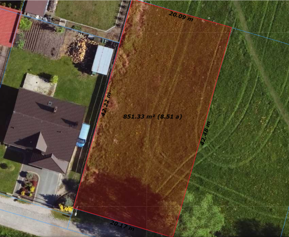 Działka budowlana 856 m² – Łowicz, ul. Lniana