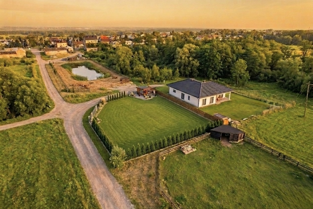 Działka 1052 m² Góry, media, MPZP, domek