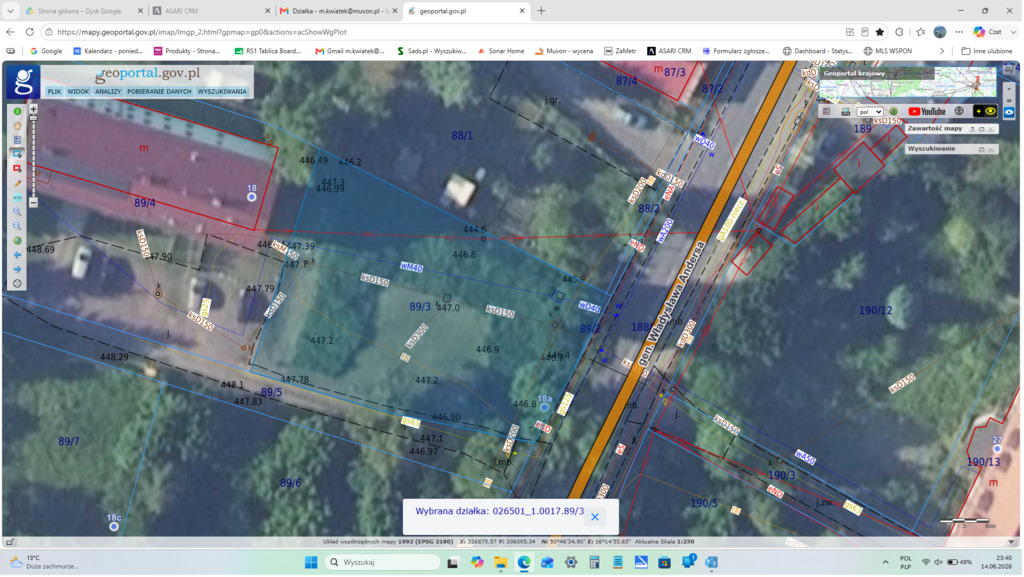 958 m² | WZ NA 2 DOMY | WIDOK NA CHEŁMIEC