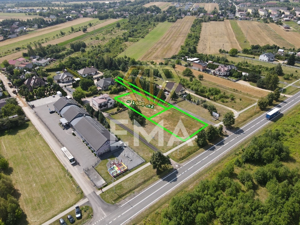 Szeroka działka 41 m | 1000 m² | Rędziny