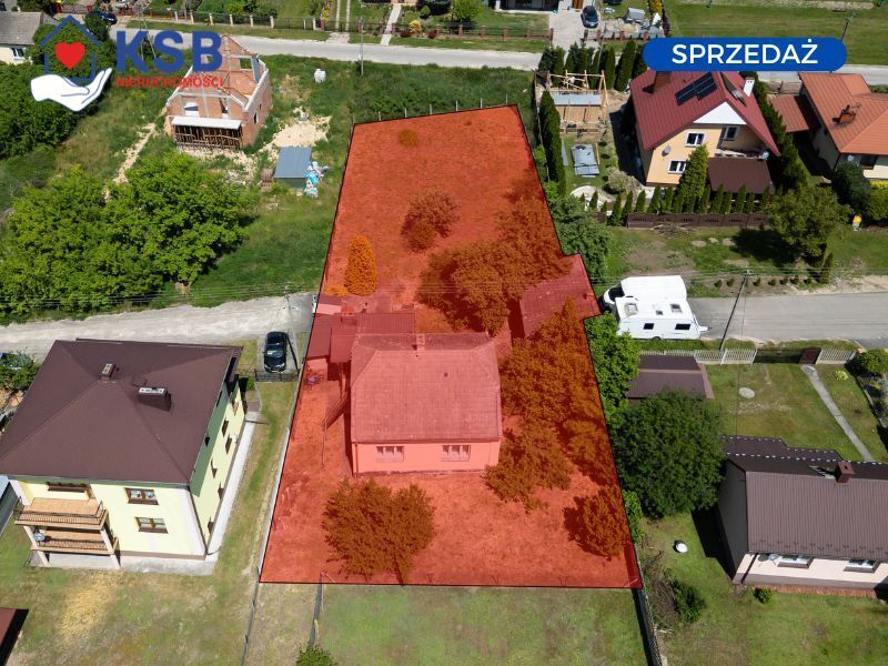 Dom 64m2 działki budowlane 1191m2 Ćmielów