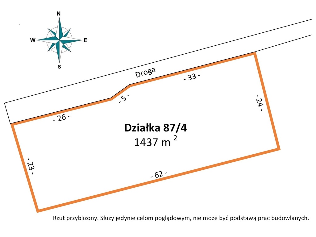 Działka budowlana,1437m2,Rydzynki,ul.Żabia,łódzkie