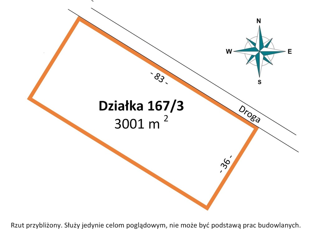 Działka siedliskowa, 3808m2,Borowo I, gm. Koluszki