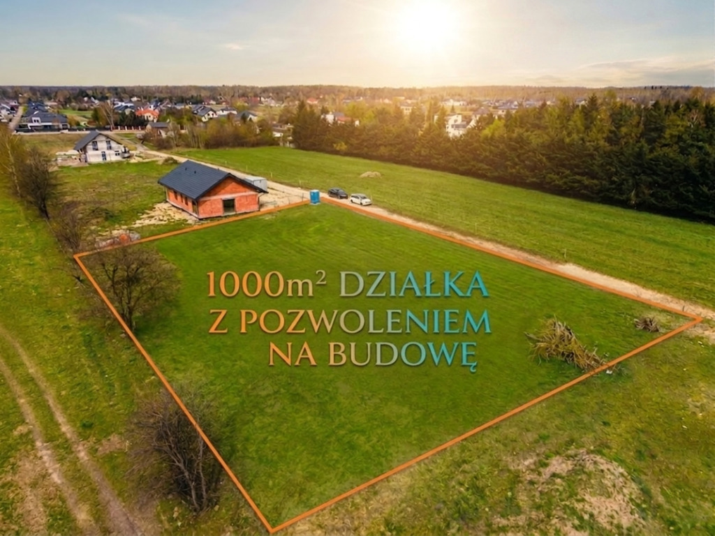 OBNIŻKA CENY! Działka 1000m² pozwolenie na budowę
