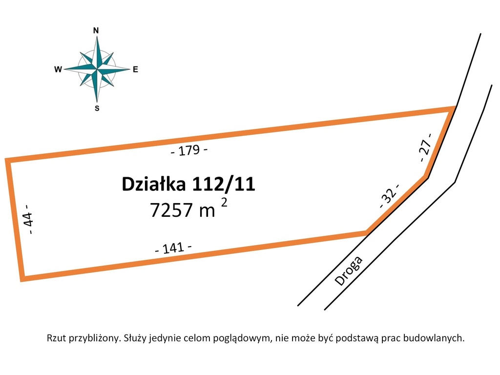 DZIAŁKA ROLNA NR 112/11 O POWIERZCHNI 7 256 m² – N