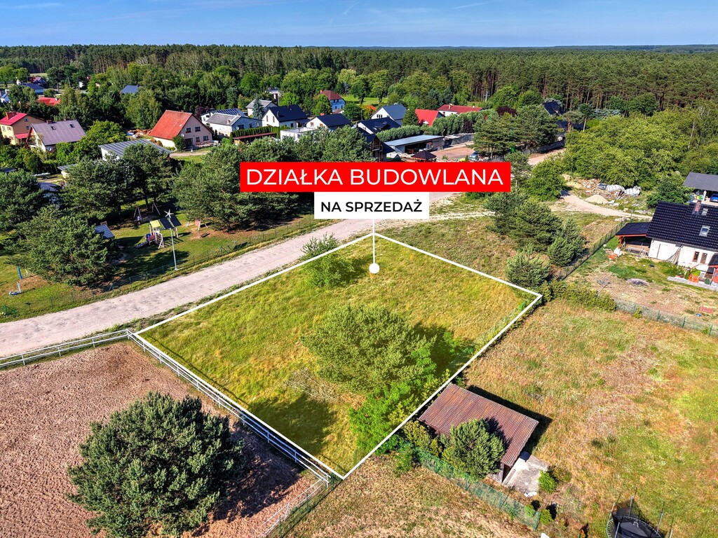 Sieraków -działka 1038m² MPZP MN/U  kraina jezior