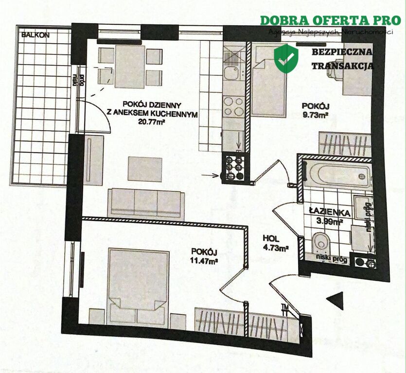 3 pokoje na ostatnim piętrze z windą
