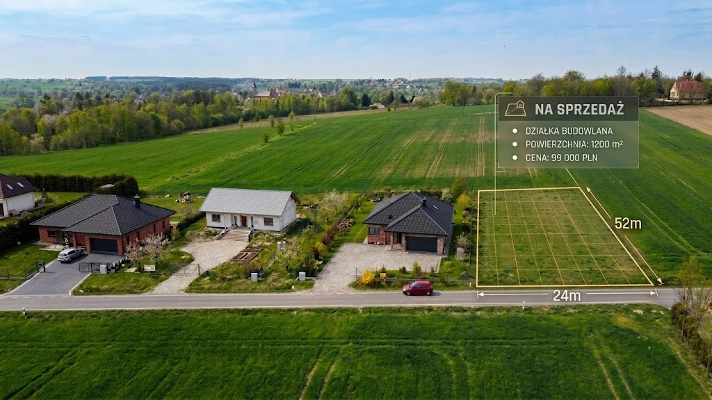 Dragany 1200 m² | 24 m front | MPZP