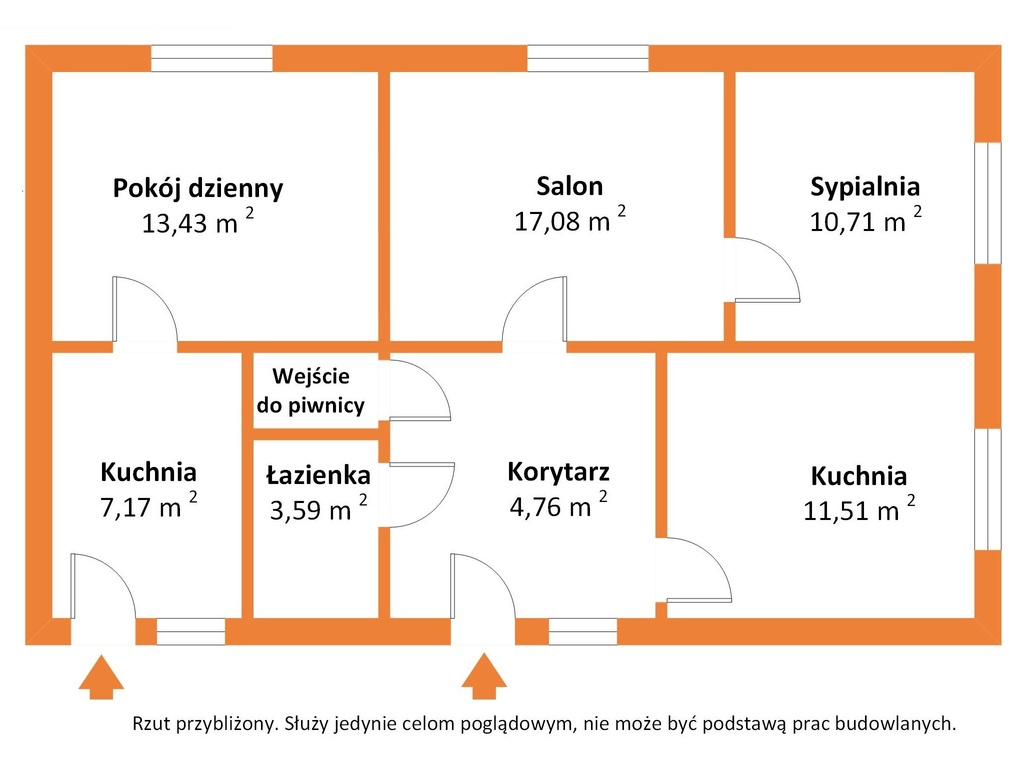 Dom parterowy w Piaskach Rudnickich, 1594m² działk