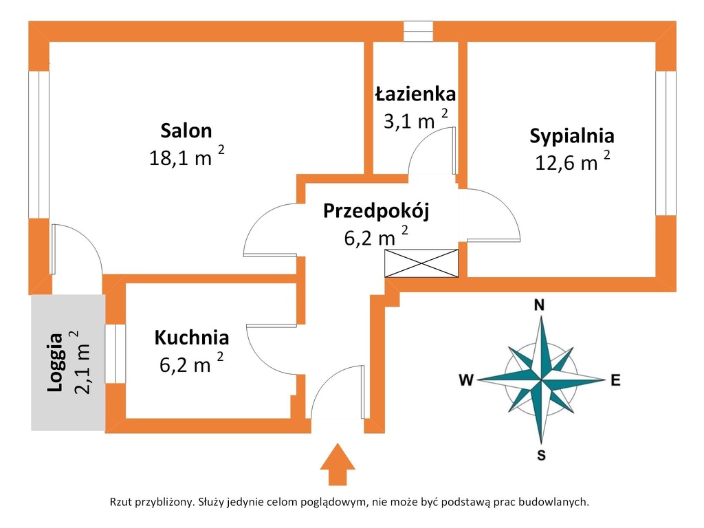 Dwupokojowe mieszkanie w kameralnym miejscu
