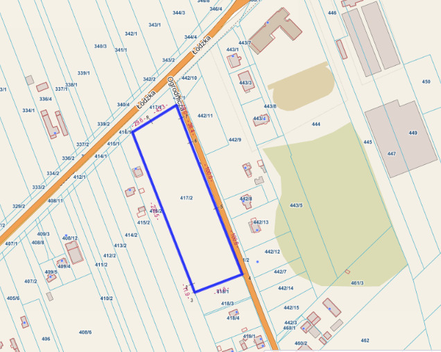 Działka inwestycyjna 1,78 ha | MPZP | 5 km od A2