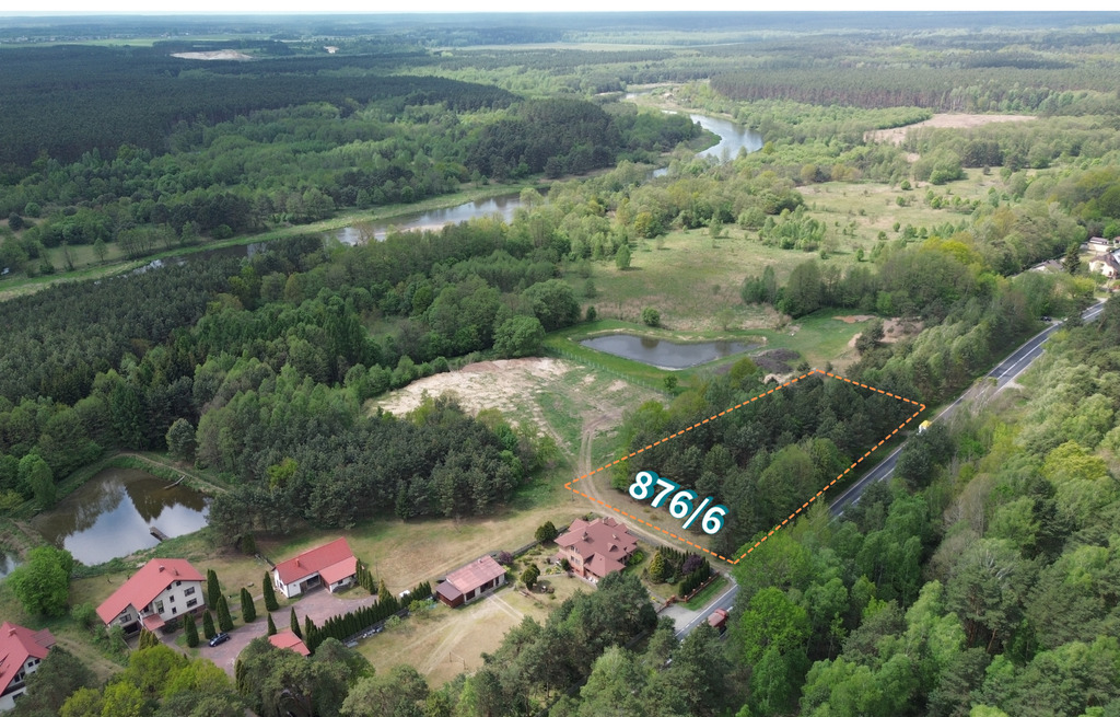 Działka budowlana 5627 m² z WZ na 3 domy– Inowłódz