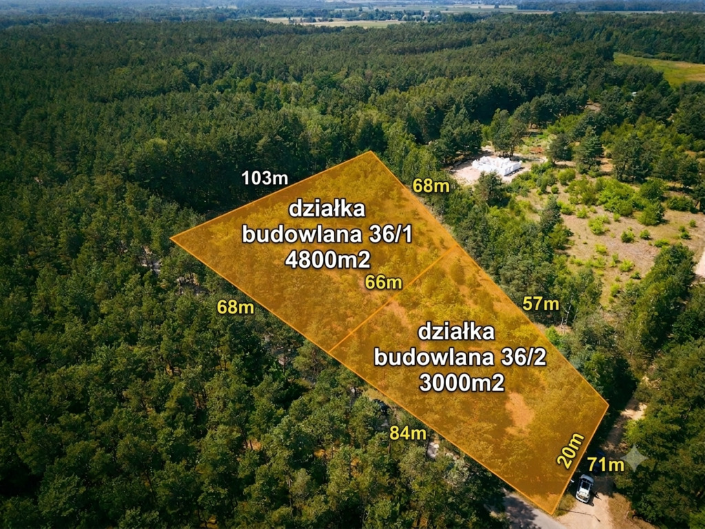 Działka budowlana, 3000m2, Osina, gm. Kluki