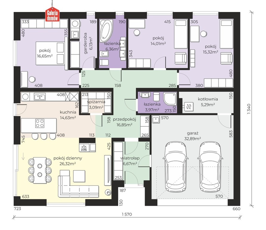 Dom parterowy stan surowy-130m2+1121m2 Szewna