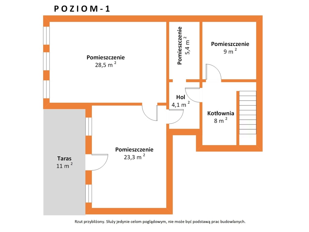 Dom z widokiem, ogrodem i tarasami