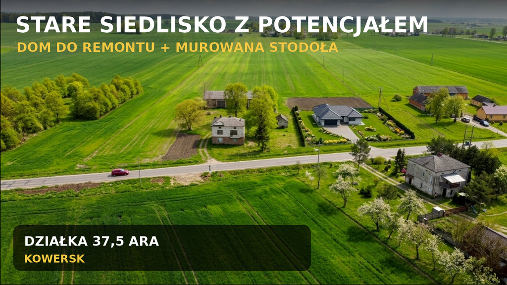 Stare siedlisko 37,5 ara | dom i stodoła