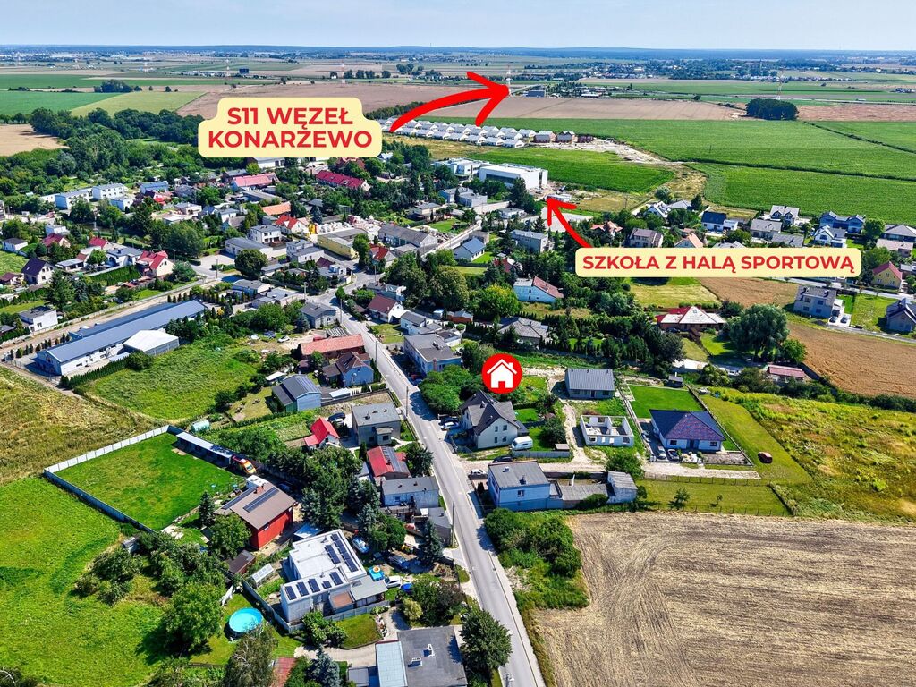 Dopiewiec: Działka 673m² | media | droga | PKP