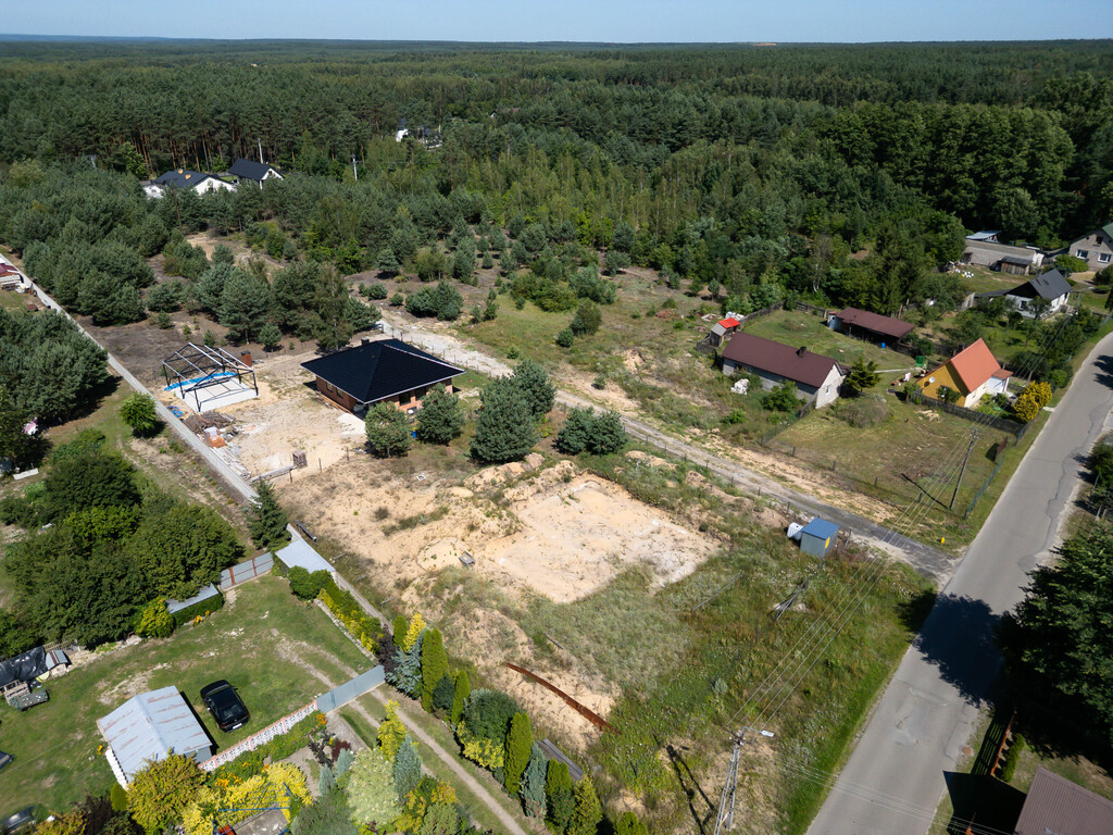 Działka z projektem + fundament 1500m2 Wymysłów