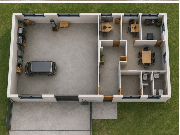 0,5 ha dla biznesu | Obiekt 288 m² w budowie