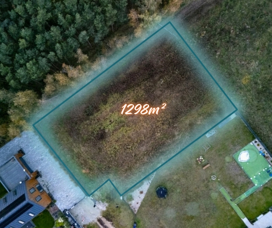 Działka 1298m² Sapowice MPZP media | podział