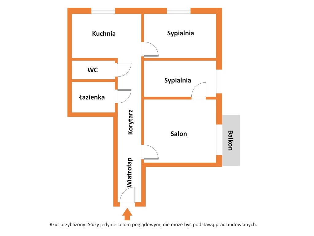 REZERWACJA, 3 pok, osobna kuchnia, aż 64 m2