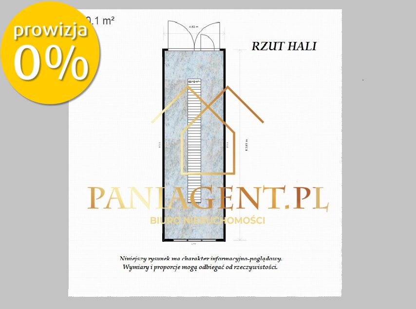 Hala warsztatowa 60 m² h-4,5 m