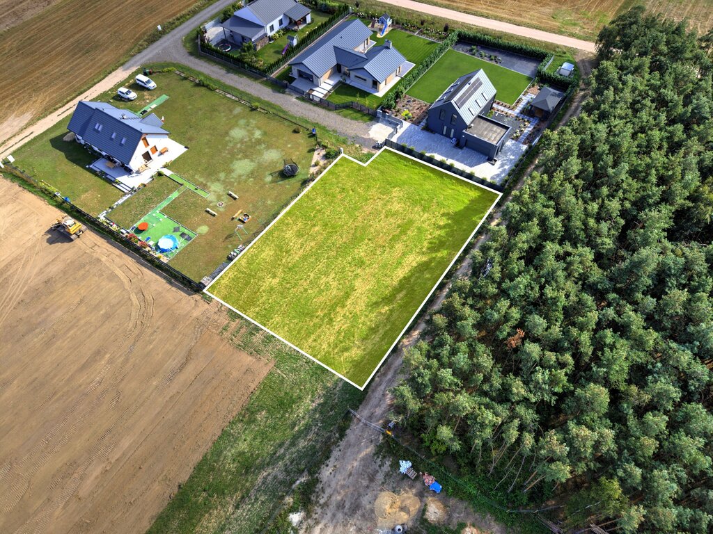 Działka 1298m² Sapowice MPZP media | podział