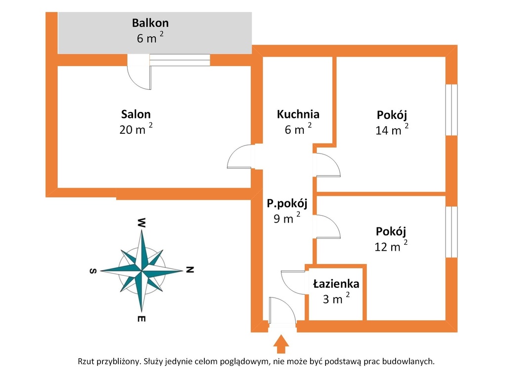 65,22 m² | 3 pokoje | Inwestycja lub dla rodziny