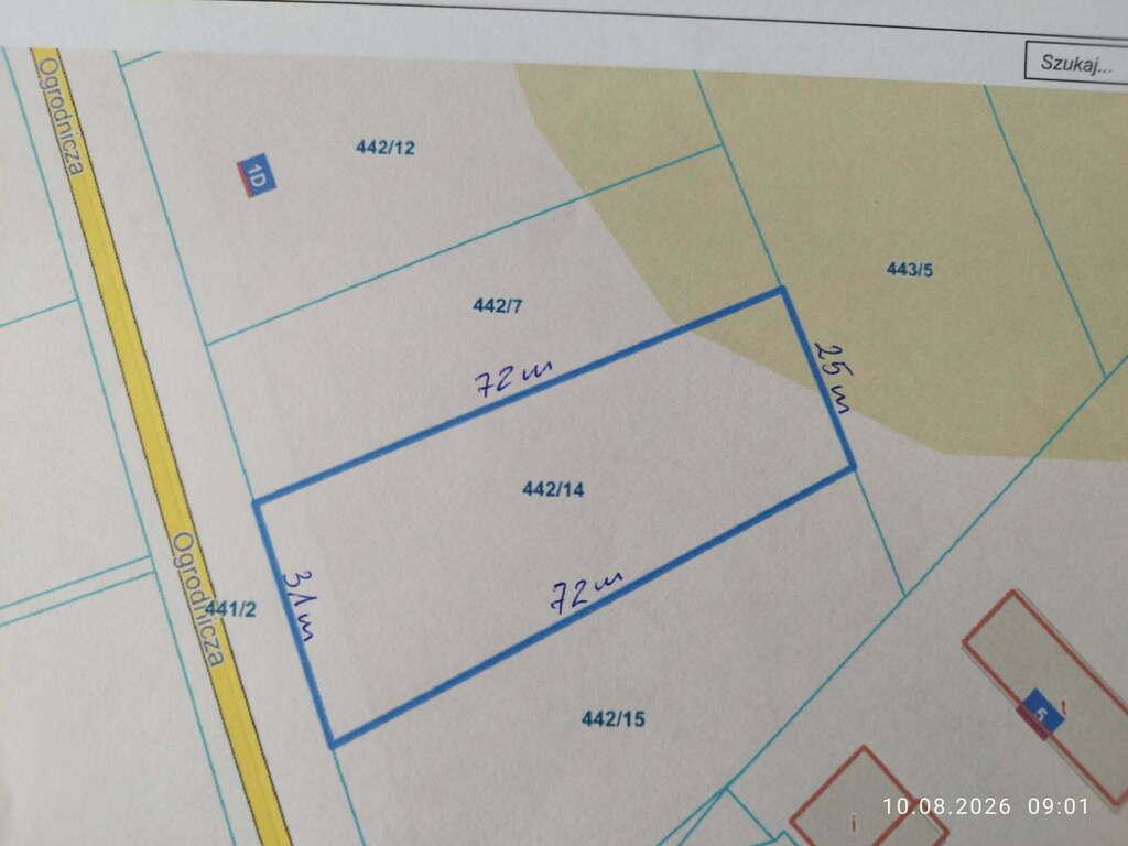 Działka budowlana 2000m2, media, asfalt, ogrodzona