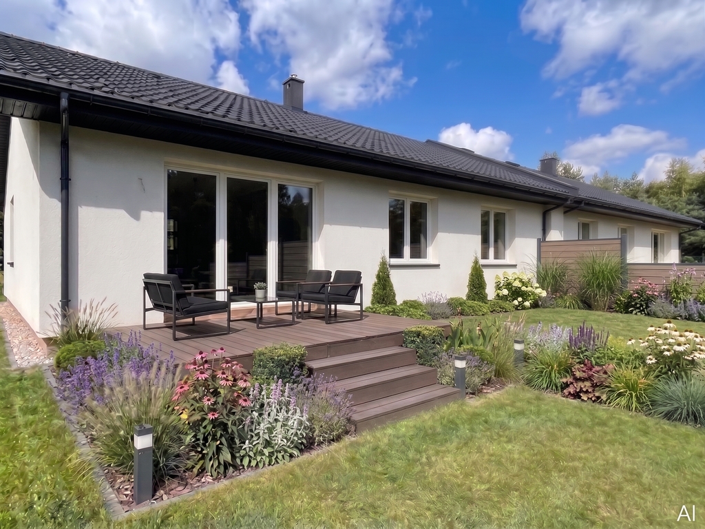 Parterowy bliźniak 88 m² | 4 pokoje | Duża działka