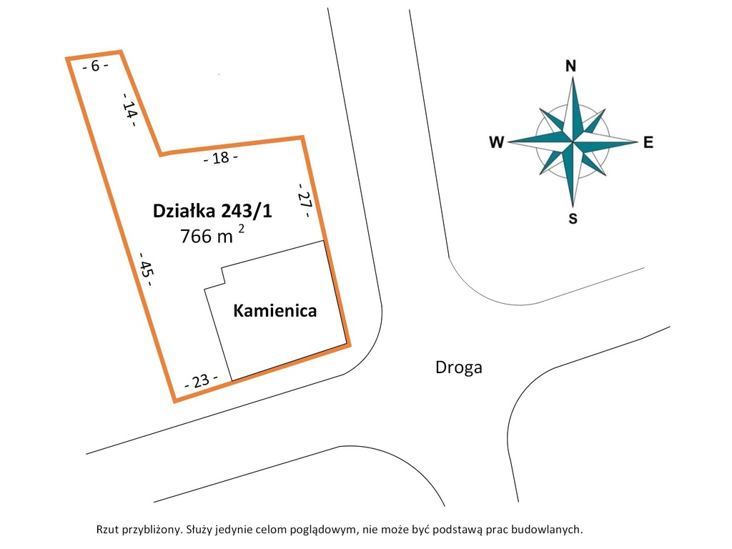 Narożna kamienica w Pabianicach - 290 m²