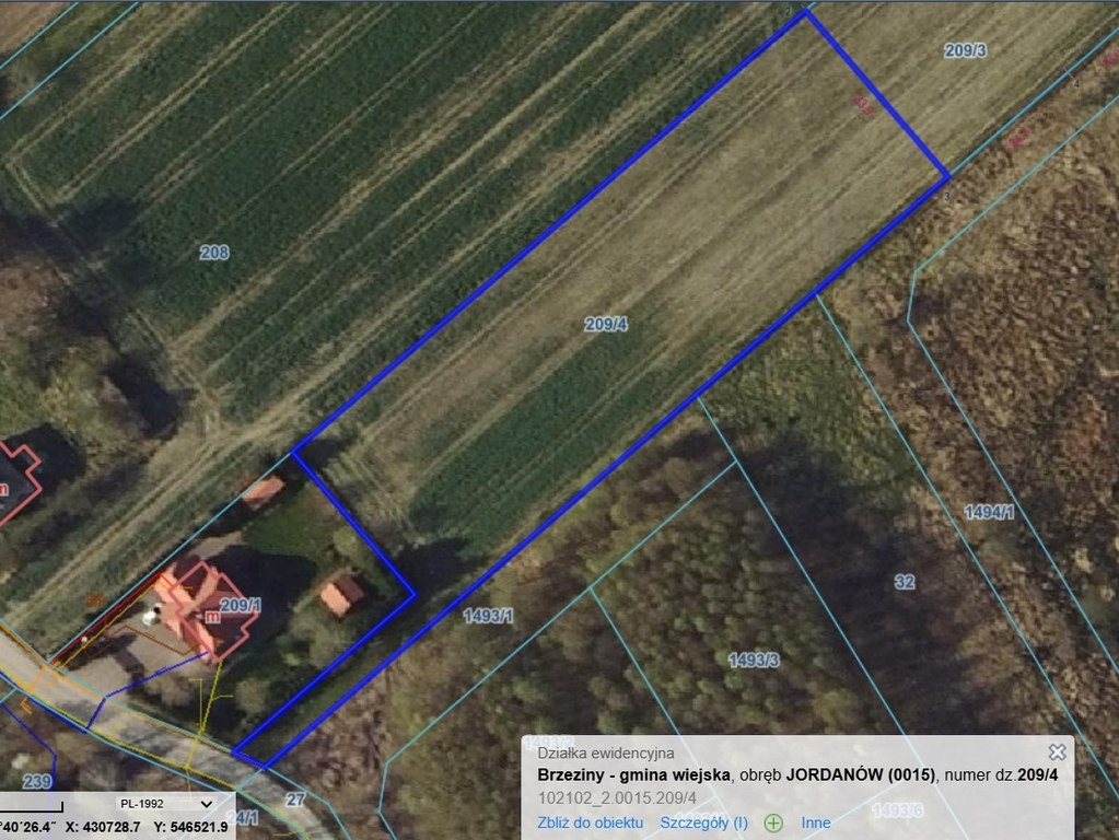 Działka 3754 m² z WZ – Ignaców, gm. Brzeziny