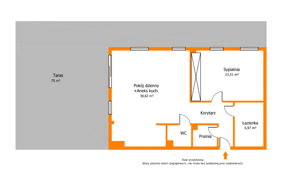 Penthouse ostatnie piętro Centrum Taras 75m2 Garaż