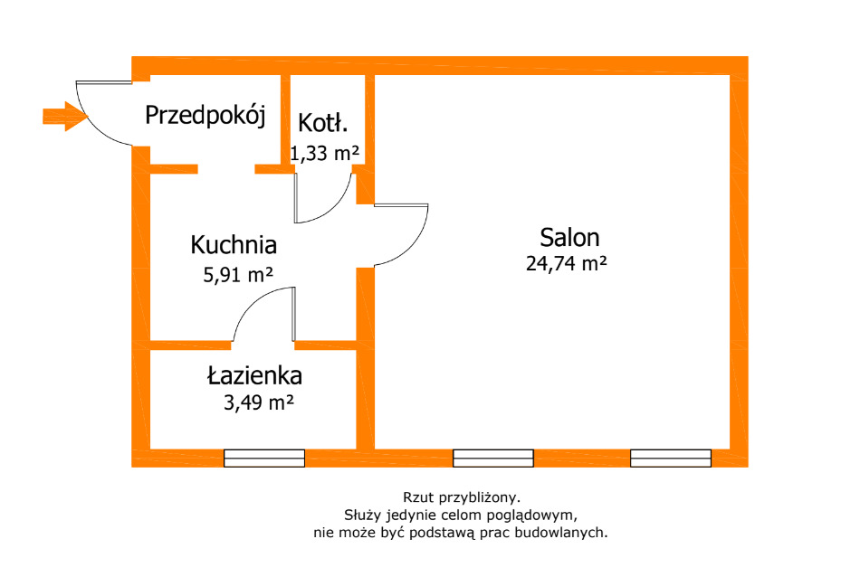 MIESZKANIE z dala od zgiełku miasta  38 m²  1 pokój | 159 000 zł