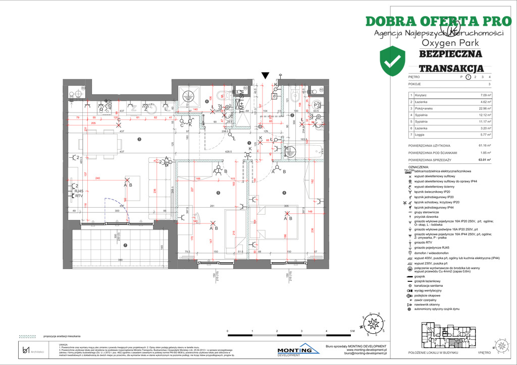 3 pokoje | Ogród 117 m² | Oxygen Park