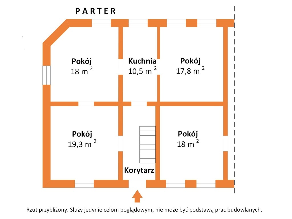 Narożna kamienica w Pabianicach - 290 m²