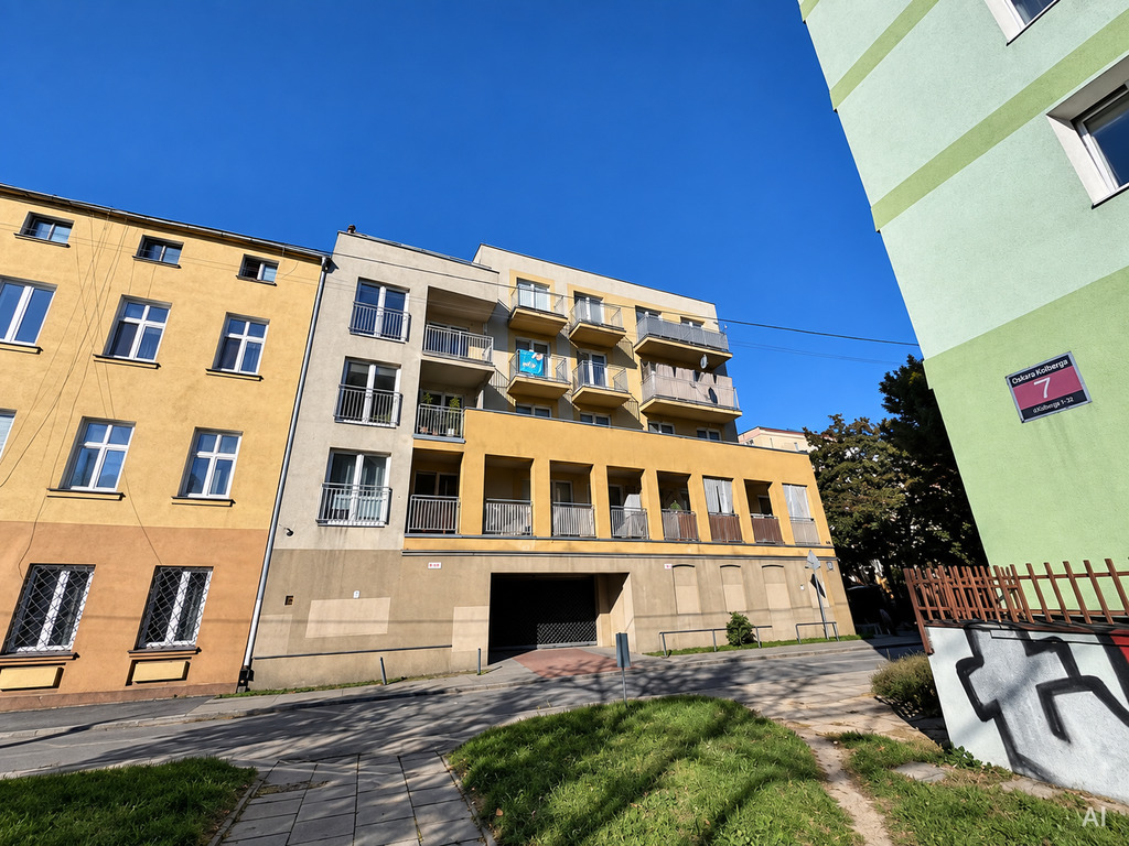 Balkon w każdym pokoju blisko Manufaktury