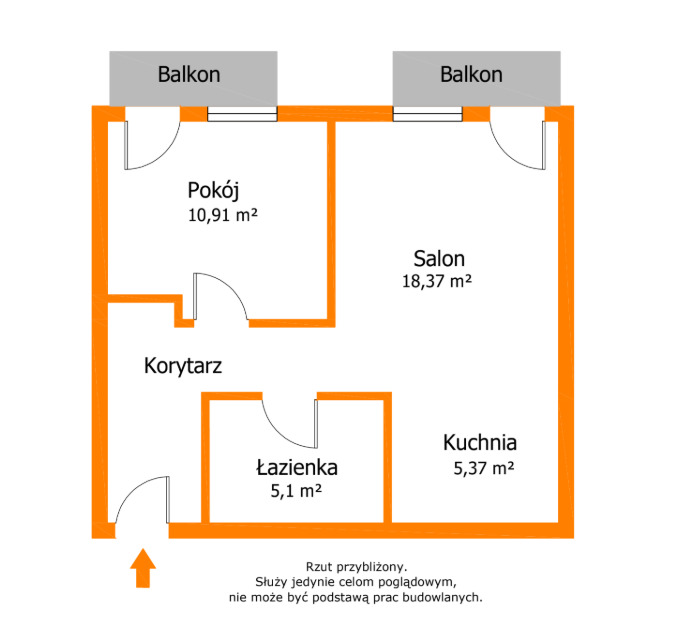 Balkon w każdym pokoju blisko Manufaktury