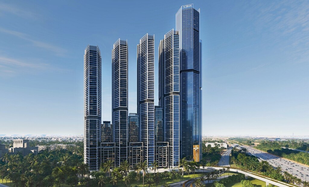 Apartament 1 sypialnia z balkonem w nowej dzielnicy Dubaju
