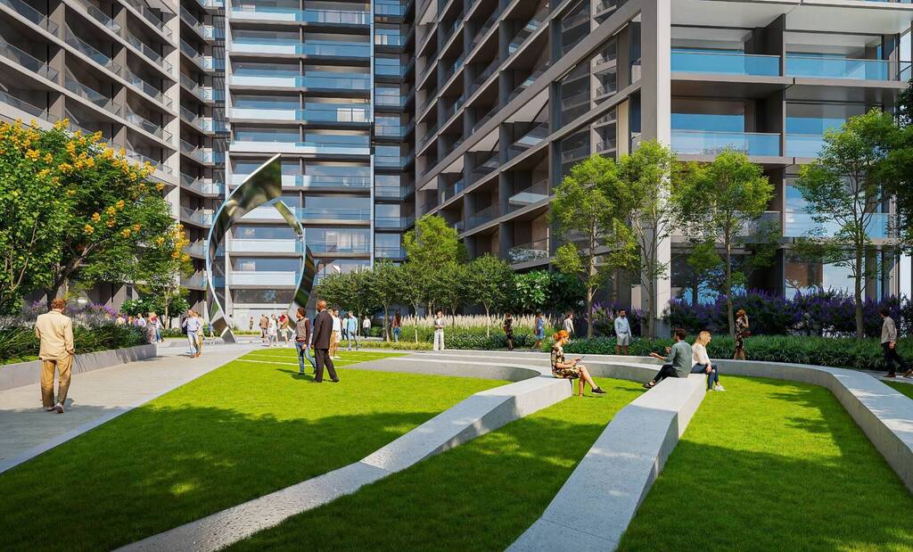 Apartament 1 sypialnia z balkonem w nowej dzielnicy Dubaju