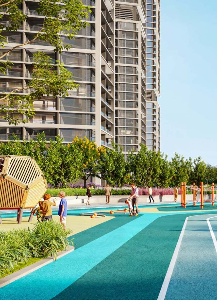 Apartament 1 sypialnia z balkonem w nowej dzielnicy Dubaju