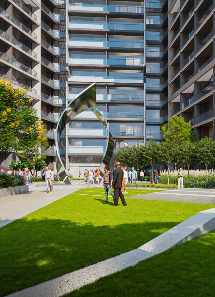 Apartament 1 sypialnia z balkonem w nowej dzielnicy Dubaju