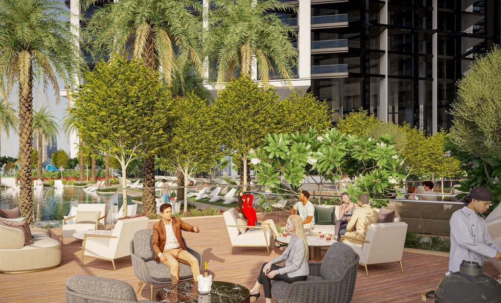 Apartament z sypialnią i balkonem w kompleksie z ogrodami – Dubaj