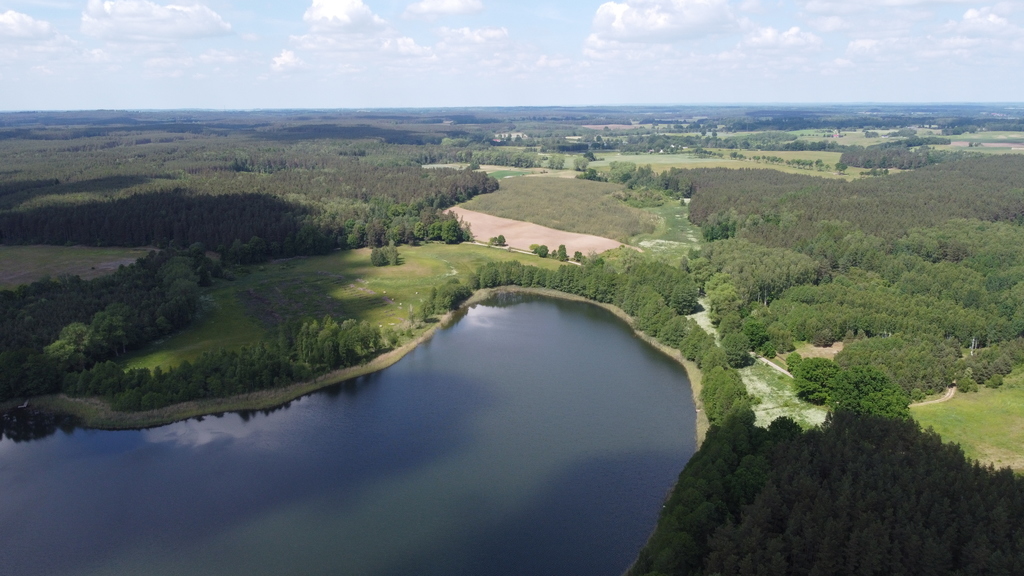 Działka bud.1501m2,obr.Piława,przy J.Łąkie,las.