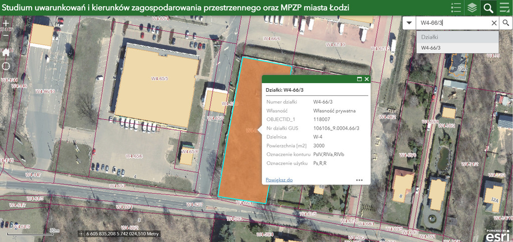 Działka w Łodzi, ul. Budy 6