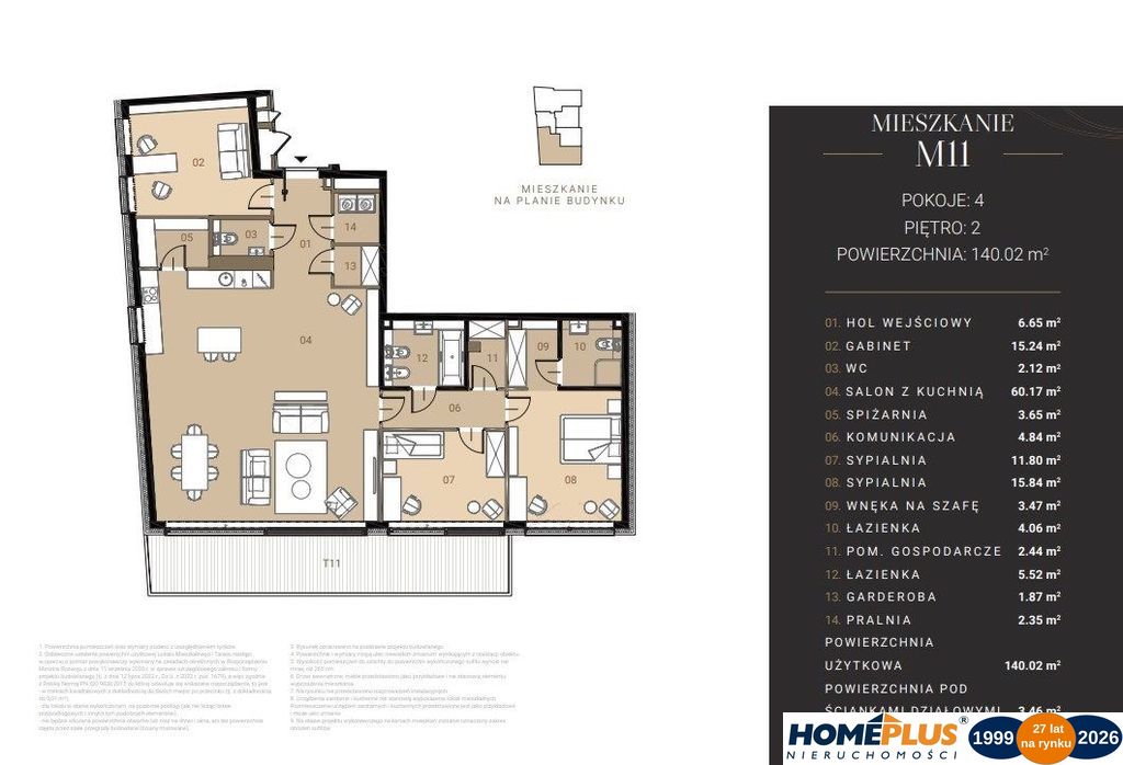 0%, deweloperski apartament - Górny Mokotów