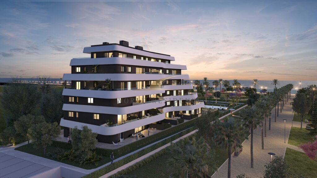 Apartamenty przy plaży z widokiem na morze