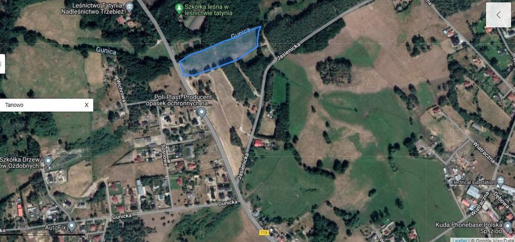Działka Tanowo,0.3362ha,plan miejsc.-rolna.
